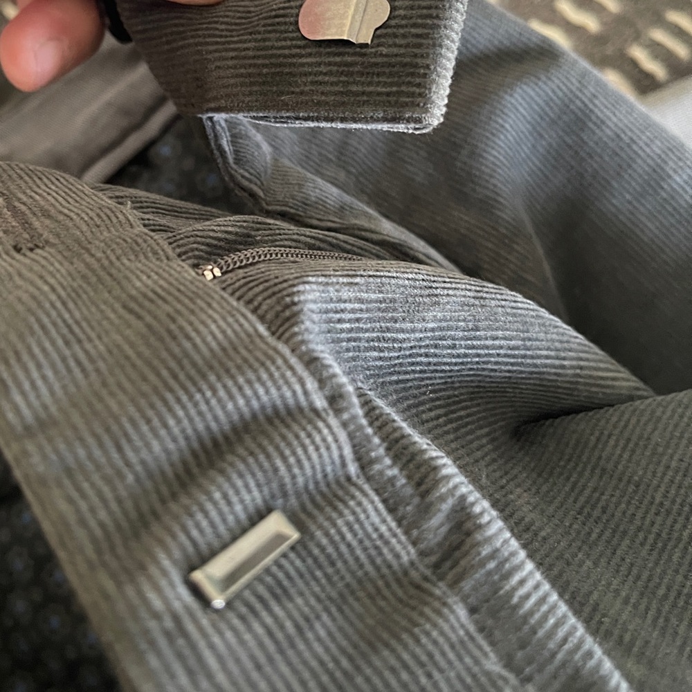Grey corduroy dress pants